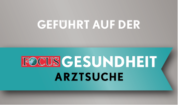 Geführt auf der Focus Gesundheit Arztsuche Siegel
